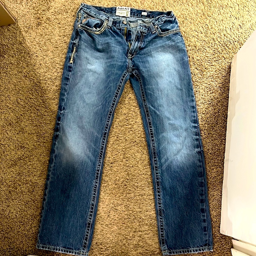 Mens Ariat straight jeans 36x34